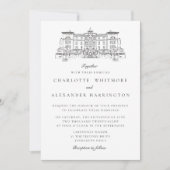 Old Moneyの外観を透明結婚にする 招待状 (正面)