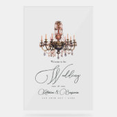 Old Money美学シャンデリア結婚の歓迎 アクリルサイン (正面)