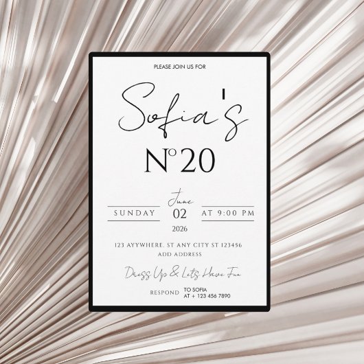 Old Money Birthday Invitation, Elegant and modern 招待状