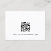 Old Money Black and White Classic QR Code Wedding エンクロージャーカード (裏面)