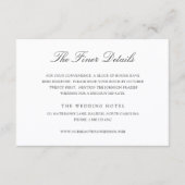 Old Money Black and White Classic Wedding エンクロージャーカード (正面)