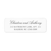 Old Money Black and White Classic Wedding ラベル (正面)