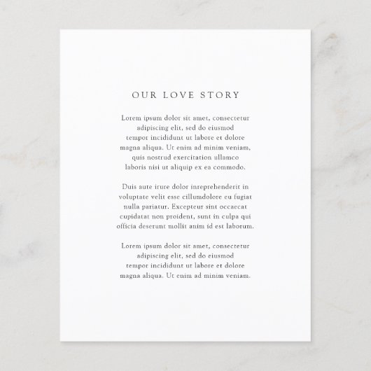 Old Money Black and White Classic Wedding Invite (裏面)