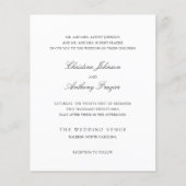 Old Money Black and White Classic Wedding Invite (正面)