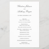Old Money Black and White Classic Wedding Program チラシ (正面)