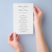 Old Money Black and White Classic Wedding Program チラシ (ハンドル)