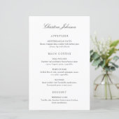 Old Money Black and White Guest Name Wedding Menu (スタンド正面)