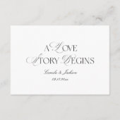 Old Money Black and White Wedding Details エンクロージャーカード (裏面)