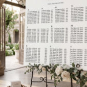 Old Money Black & White Alphabetical Seating Chart ポスター