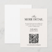Old Money Black & White | Details Qr Code Encore サンキューカード (正面/裏面)