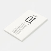 Old Money Black & White | Printable Seating Flat ポストイット (アングル)