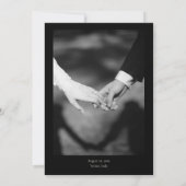 Old Money Black & White | Save The Date Card 招待状 (裏面)