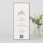 Old Money Black & White | Wedding White Menu プログラム (スタンド正面)