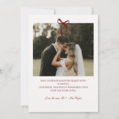 Old Money Burgundy Photo Christmas Holiday Card シーズンカード (裏面)