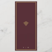 Old Money Burgundy Wedding Flat Menu メニュー (裏面)