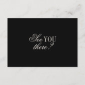 Old Money Classic Luxury Black Cream Wedding 出欠カード (裏面)