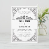 Old Money Classic Luxury Wedding Invitation 招待状 (スタンド正面)