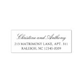 Old Money Classic Wedding Return Address ラバースタンプ (インプリント)