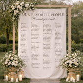 Old Money Classy Fabric Wedding Seating Chart Sign タペストリー