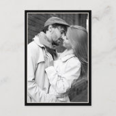 Old Money Classy Timeless Black Cream Wedding セーブザデート (裏面)