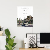 Old Money Country Estate Wedding Welcome Sign ポスター (ホームオフィス)