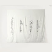 Old Money Custom Fabric Wedding Welcome Sign タペストリー (正面(横))