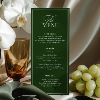Old Money Dark Green Wedding メニュー