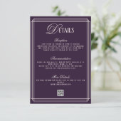 Old Money Dark Purple Wedding Details  エンクロージャーカード (スタンド正面)