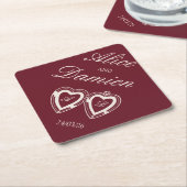 Old Money Elegant Wedding Coaster ペーパーコースター (アングル)