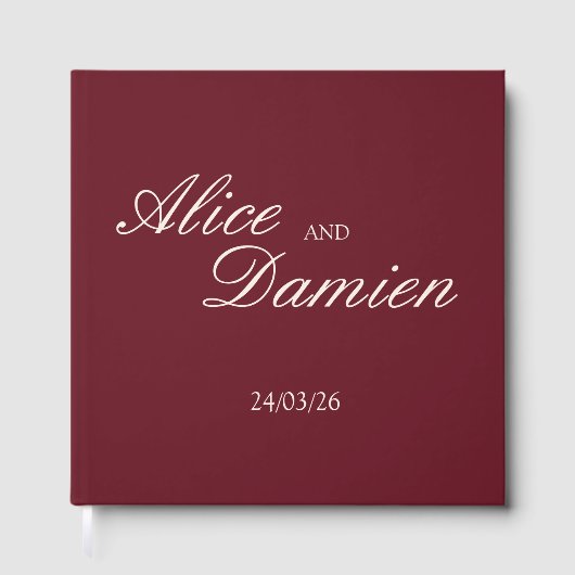 Old Money Elegant Wedding Guest Book ゲストブック (正面)