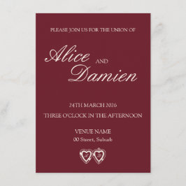 Old Money Elegant Wedding Invitation 招待状