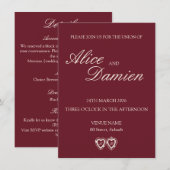 Old Money Elegant Wedding Invitation 招待状 (正面/裏面)