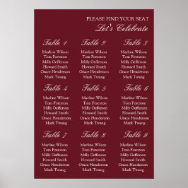 Old Money Elegant Wedding Seating Chart ポスター