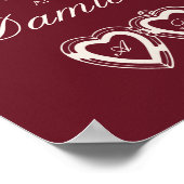 Old Money Elegant Wedding Sign ポスター (角)