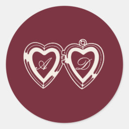 Old Money Elegant Wedding Sticker ラウンドシール