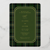 Old money, equestrian horse wedding  箔招待状 (正面)