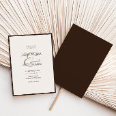 Old Money Espresso Ivory Wedding 招待状