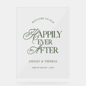 Old Money Green Script Acrylic Welcome Sign アクリルサイン (正面)