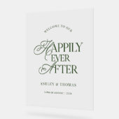 Old Money Green Script Acrylic Welcome Sign アクリルサイン (傾斜)