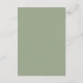 Old Money Ivory Green Wedding Details  エンクロージャーカード (裏面)