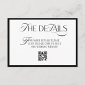 Old Money Luxury Wedding Details エンクロージャーカード (正面)