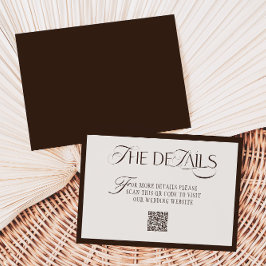 Old Money Mocca Beige Wedding Details エンクロージャーカード