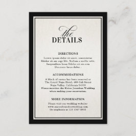 Old Money Modern Formal Black Luxury Chic Details エンクロージャーカード