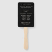 Old Money Modern Formal Black Luxury chic Program ハンドファン (裏面)