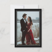 Old Money Modern Formal Black Luxury Chic QR code 出欠カード (裏面)