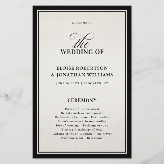 Old Money Modern Formal Black Luxury Chic Wedding (正面)