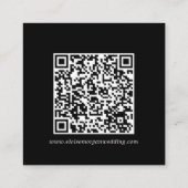 Old Money Modern Formal Black Luxury Chic Wedding エンクロージャーカード (裏面)