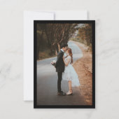 Old Money Modern Formal Black Luxury Chic Wedding サンキューカード (裏面)