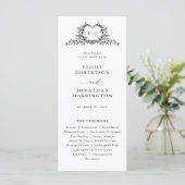 Old Money Modern Formal Black Luxury Chic Wedding プログラム (スタンド正面)