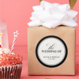 Old Money Modern Formal Black Luxury Chic Wedding ラウンドシール